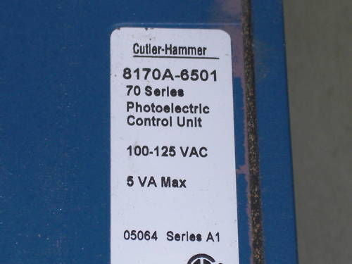 CUTLER HAMMER OPCON 8170A-6501 PHOTOELECTRIC CONTROL UNIT *USED*