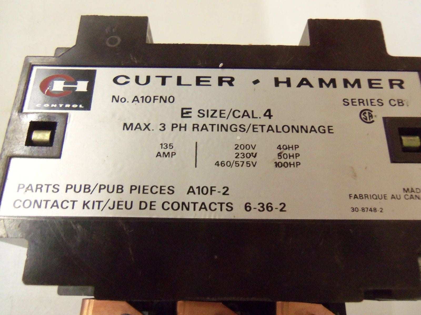 CUTLER HAMMER A10FNOCB *USED*