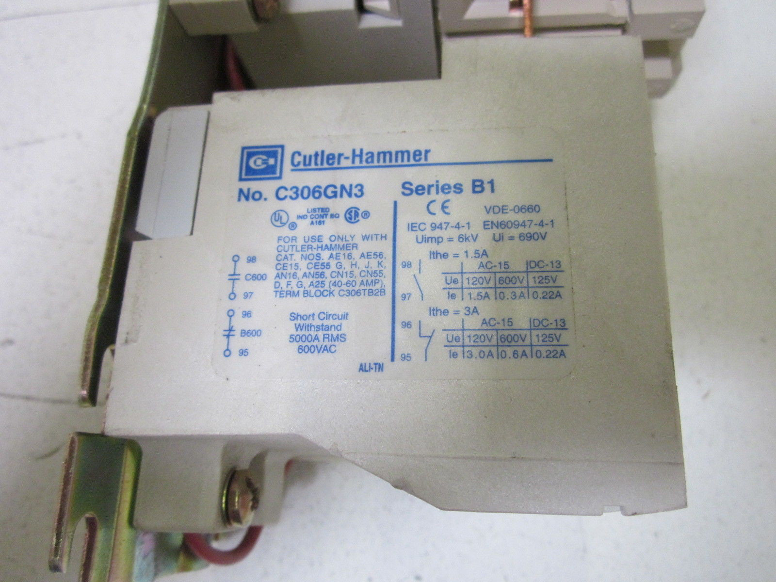 CUTLER HAMMER AN16GN0/C306GN3/C320KGS1 *USED*