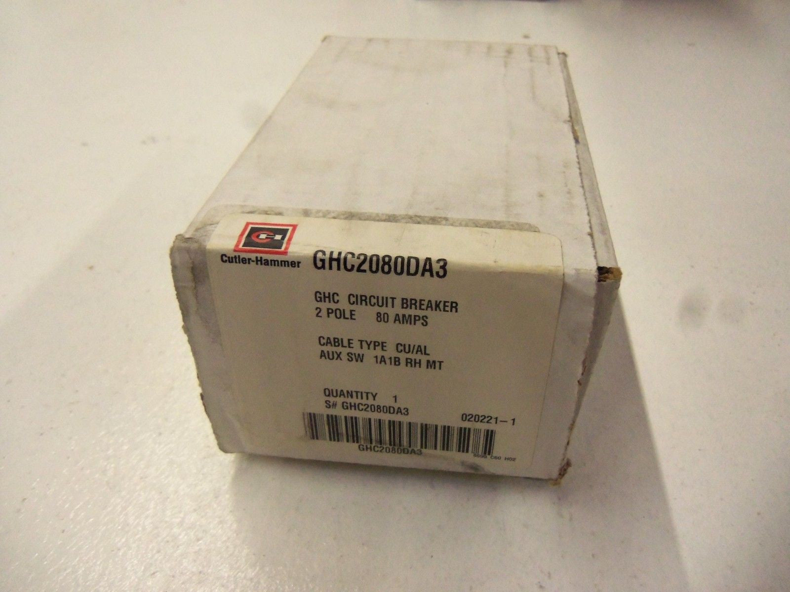 CUTLER HAMMER CIRCUIT BREAKER GHC2080DA3 *NEW IN BOX*