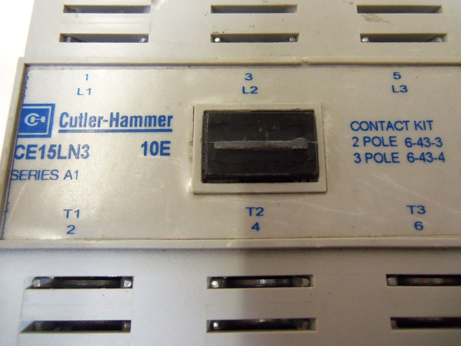 CUTLER HAMMER CONTACT STARTER KIT 3 POLE SERIES A1 CE15LN3 *USED*