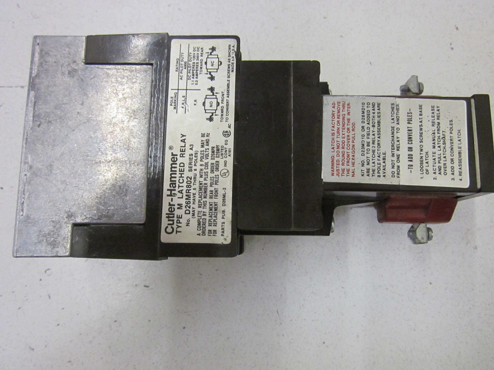 CUTLER HAMMER D26MR802 120V *NEW NO BOX*