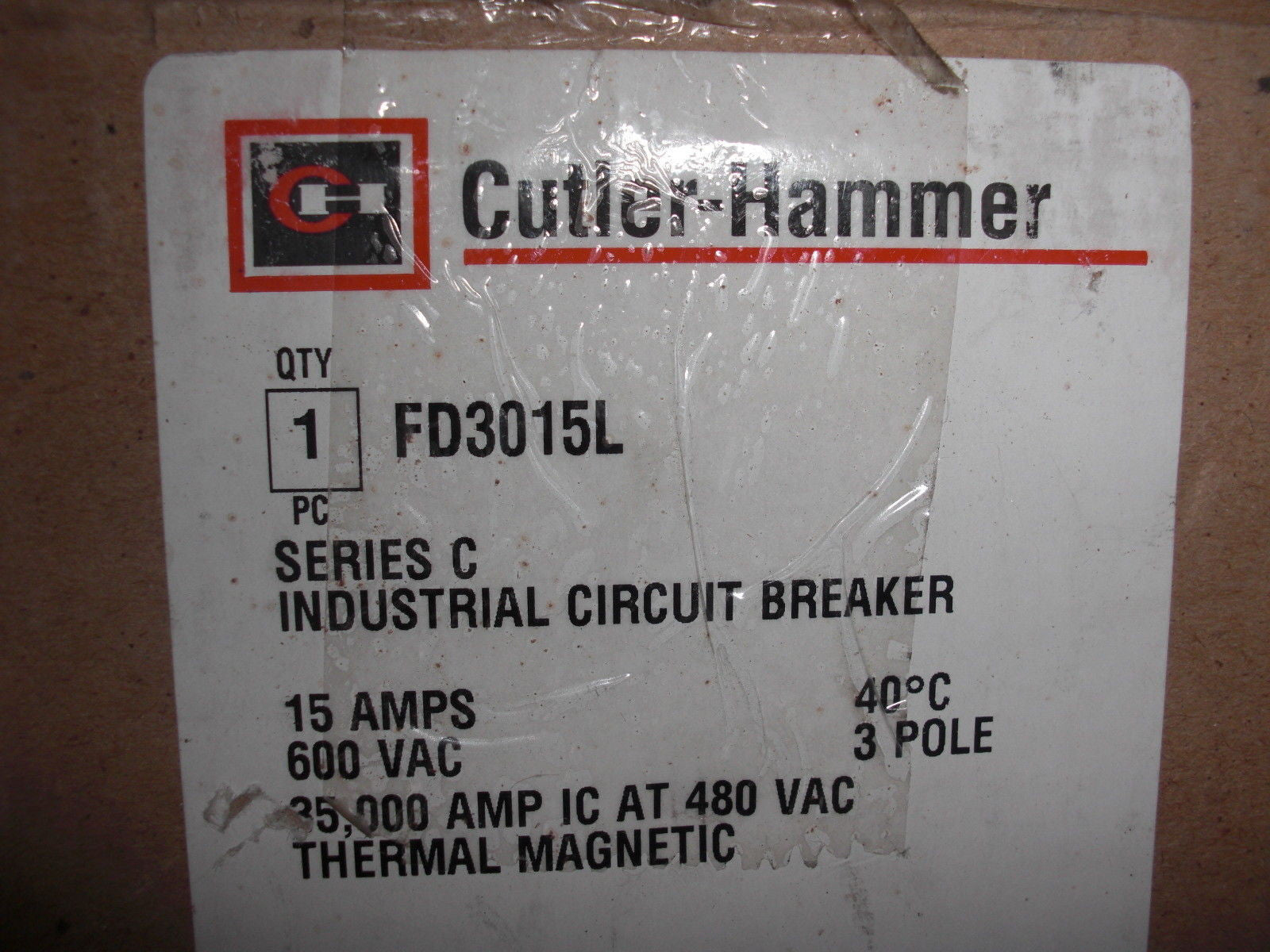 CUTLER HAMMER FD3015L CIRCUIT BREAKER 15A *NEW IN BOX*