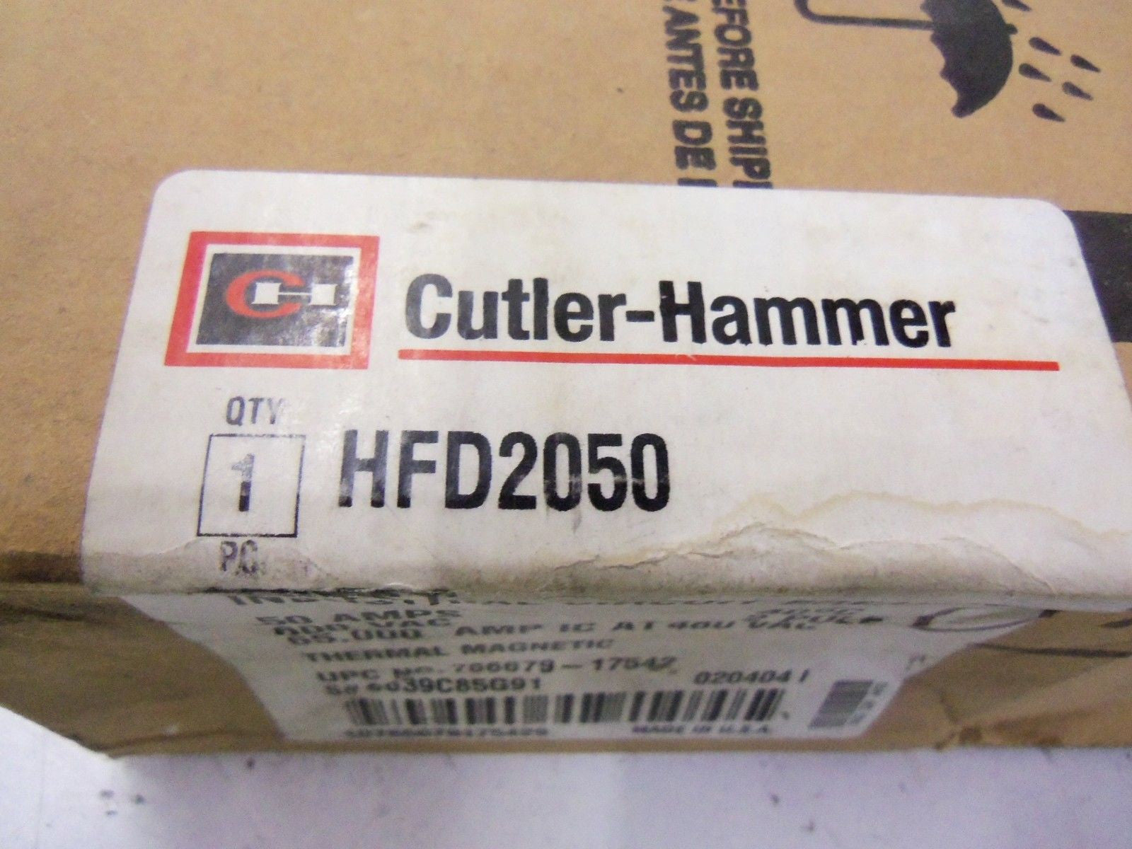 CUTLER-HAMMER HFD2050 CIRCUIT BREAKER *NEW IN BOX*