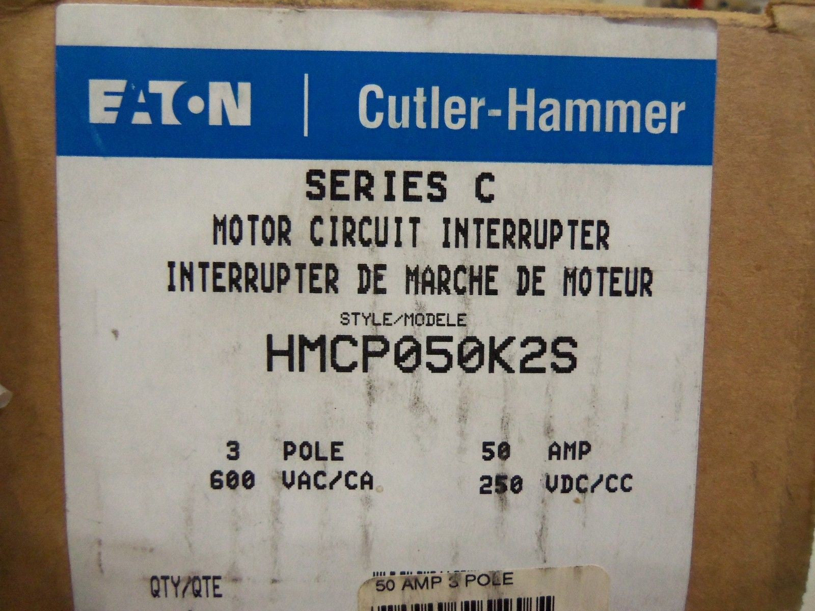 CUTLER HAMMER HMCP050K2S CIRCUIT BREAKER 50A *NEW IN BOX*
