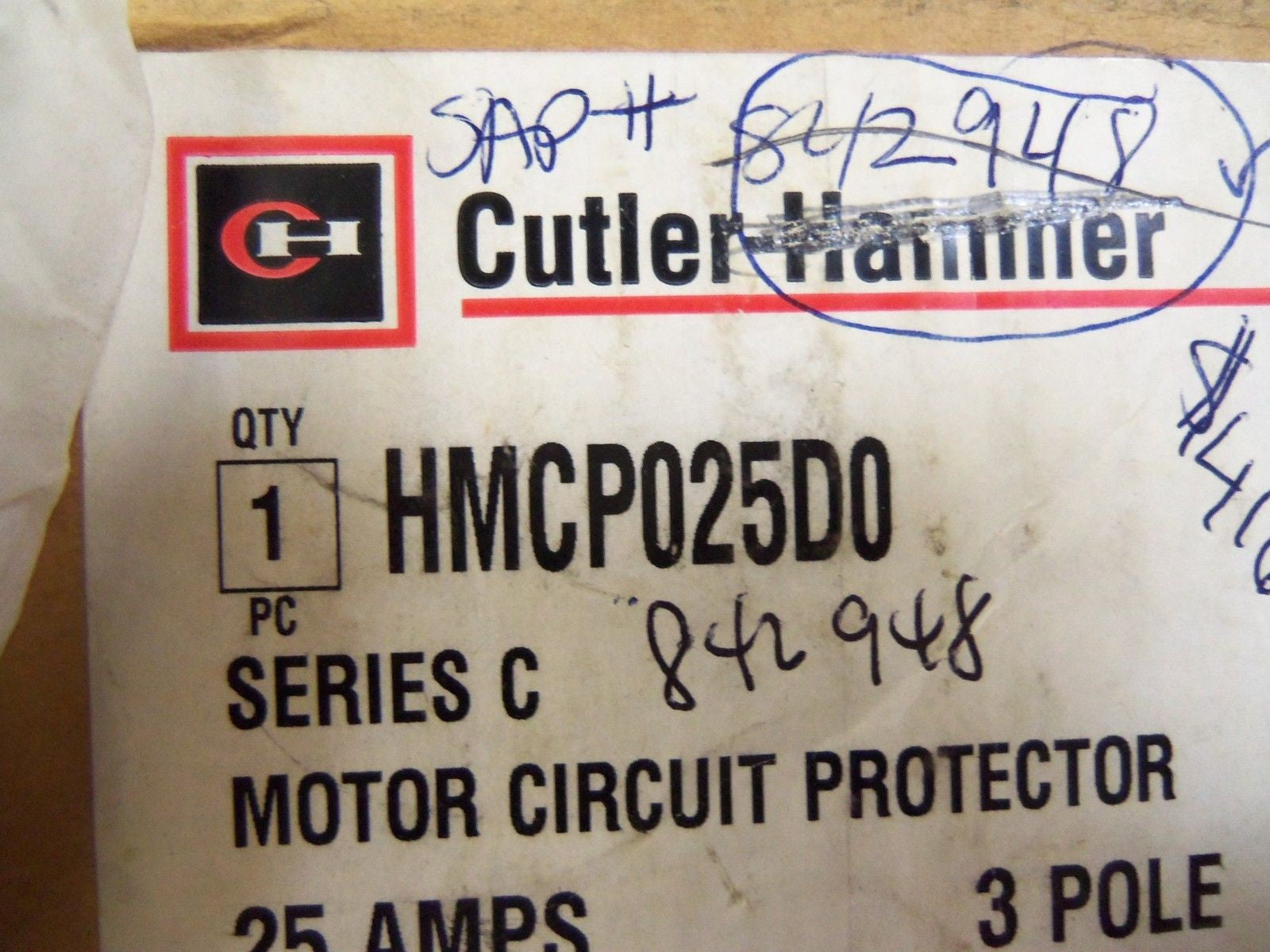CUTLER HAMMER HMCP025D0 CIRCUIT BREAKER 25A *NEW IN BOX*