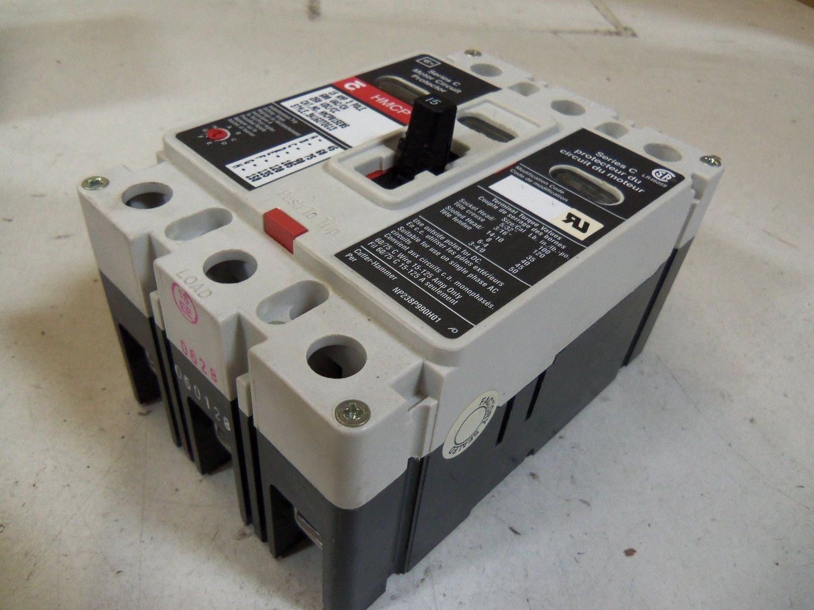 CUTLER HAMMER HMCP015ES MOTOR CIRCUIT PROTECTOR 15A *NEW IN BOX*