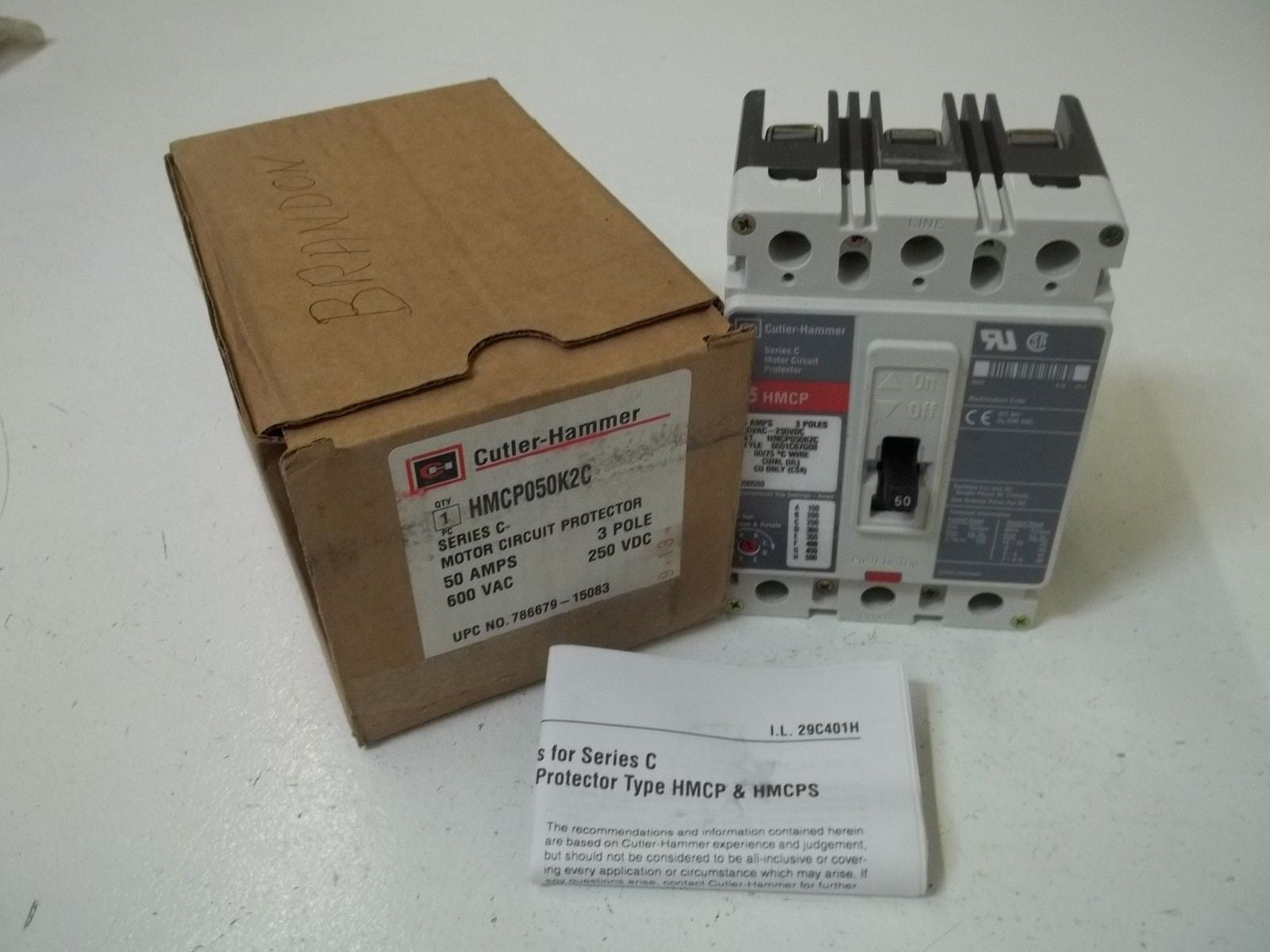 CUTLER HAMMER HMCP050K2C CIRCUIT BREAKER 50A *NEW IN BOX*