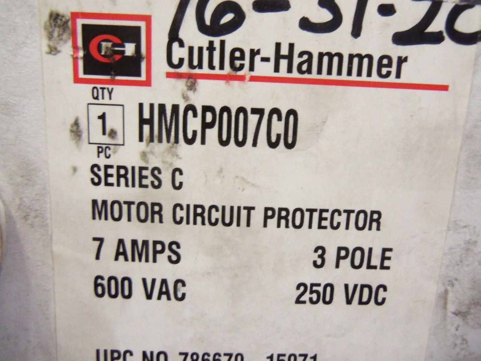 CUTLER HAMMER HMCP007C0 7A *NEW IN BOX*