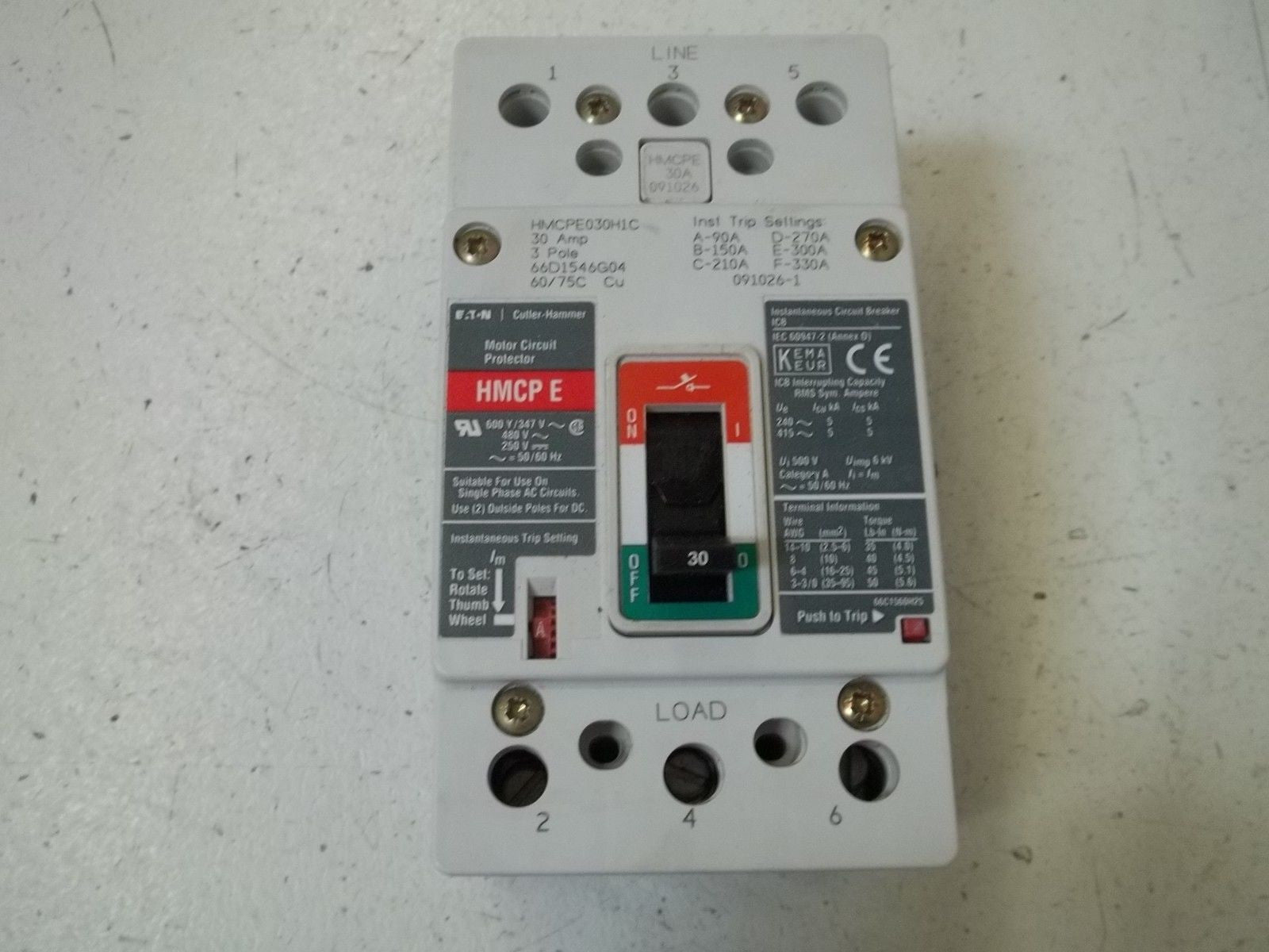 CUTLER HAMMER HMCPE030H1C CIRCUIT BREAKER *NEW IN BOX*