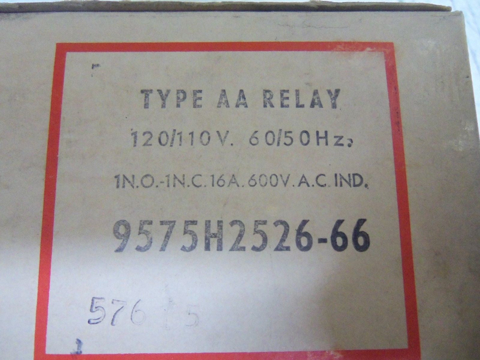 CUTLER HAMMER 9575H2526-66 RELAY *NEW IN BOX*
