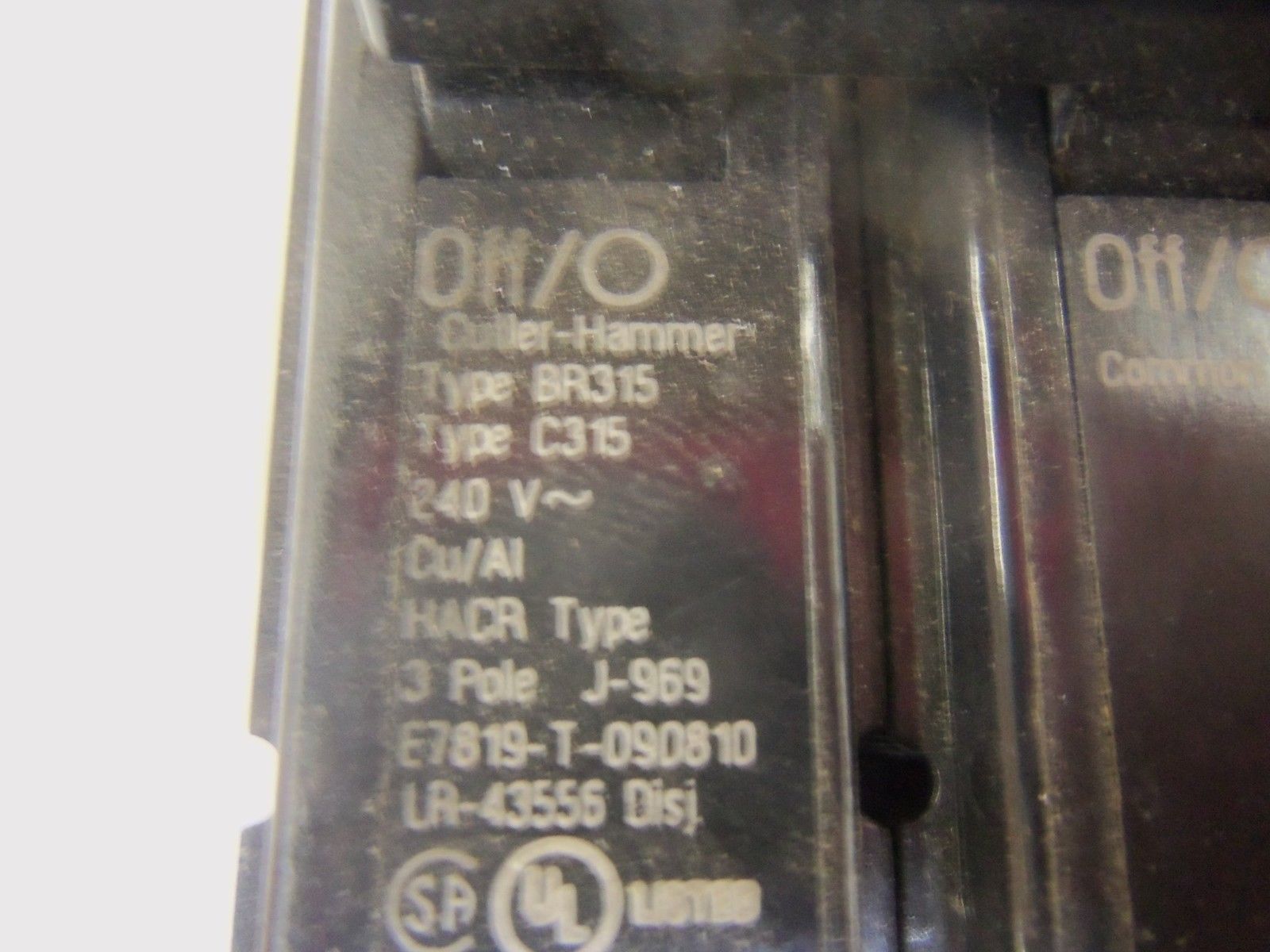 CUTLER HAMMER BR315 CIRCUIT BREAKER *USED*