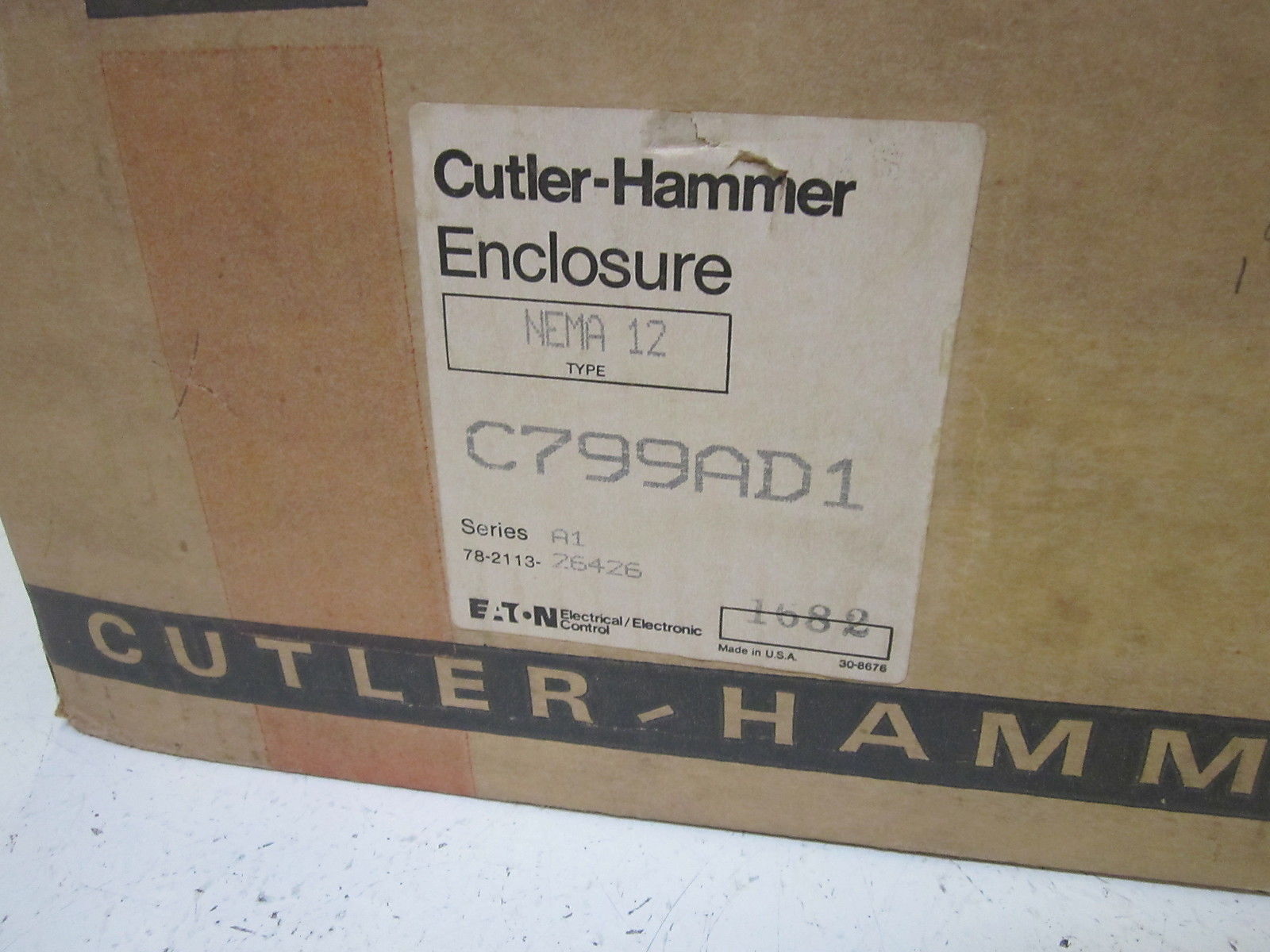 CUTLER HAMMER C799AD1 SER.A1 NEMA 12 MOTOR STARTER ENCLOSURE  *NEW IN BOX*