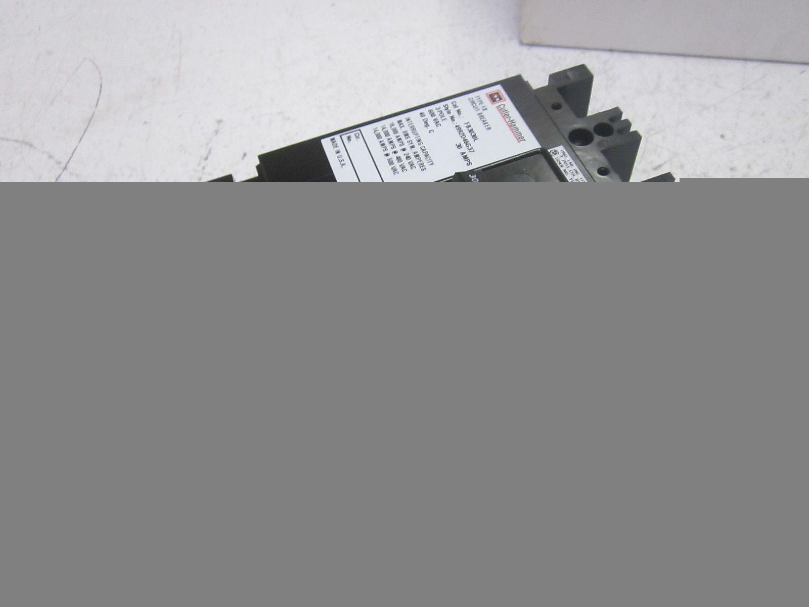 CUTLER HAMMER FB3030L CIRCUIT BREAKER 30A 3P 600V *NEW IN BOX*