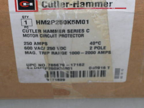 CUTLER HAMMER HM2P250K5M01 MOTOR CIRCUIT PROTECTOR *NEW IN BOX*