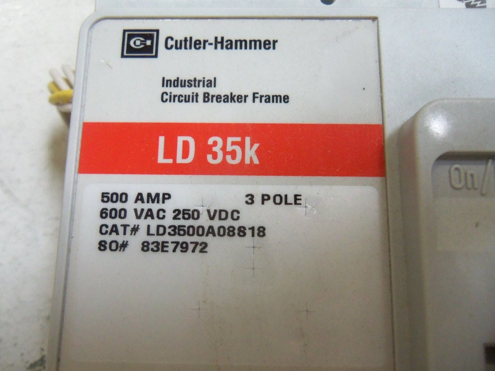 CUTLER HAMMER LD3500A08S18 CIRCUIT BREAKER *NEW IN BOX*