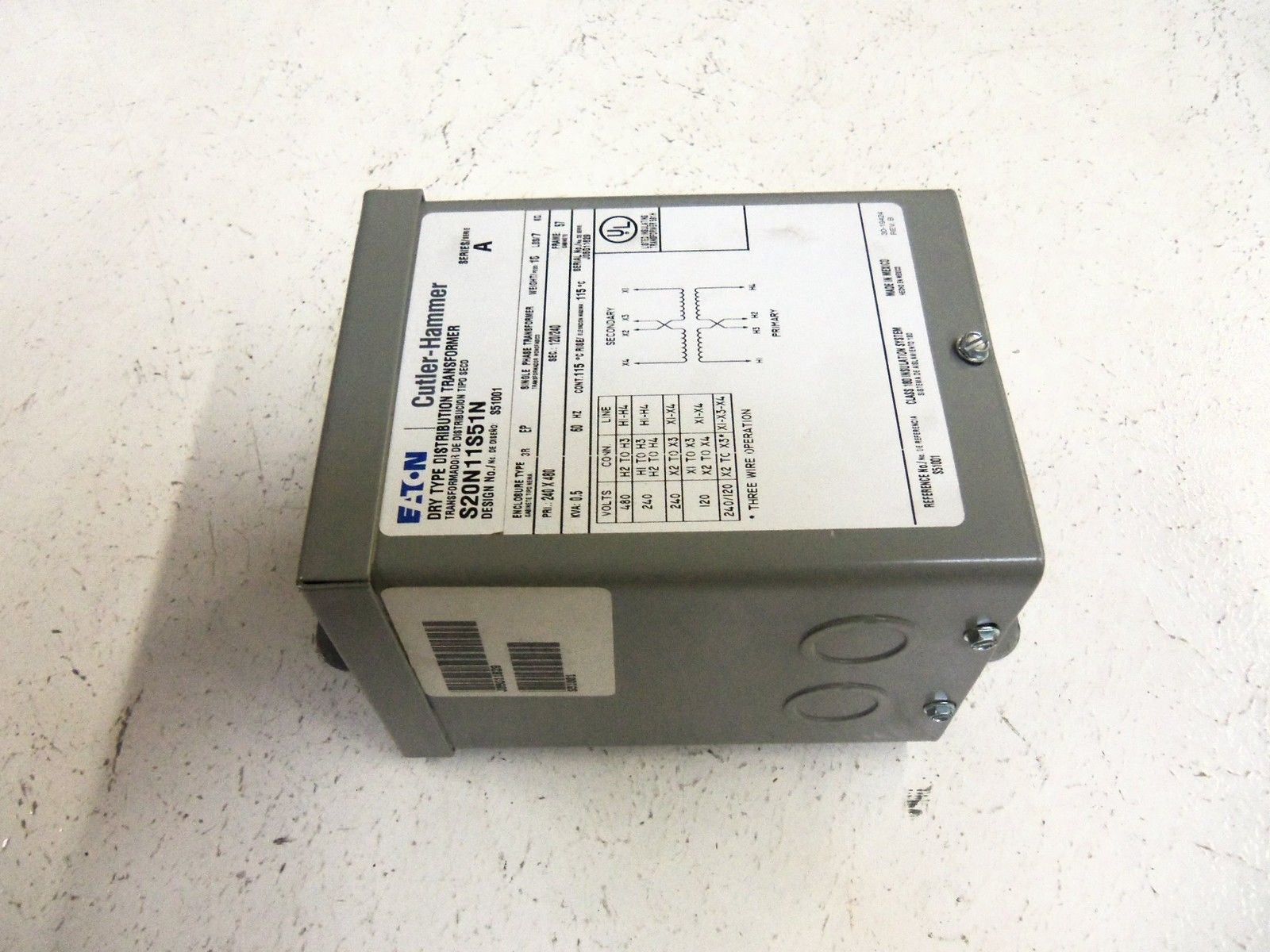CUTLER HAMMER S20N11S51N S51001 TRANSFORMER *NEW IN BOX*