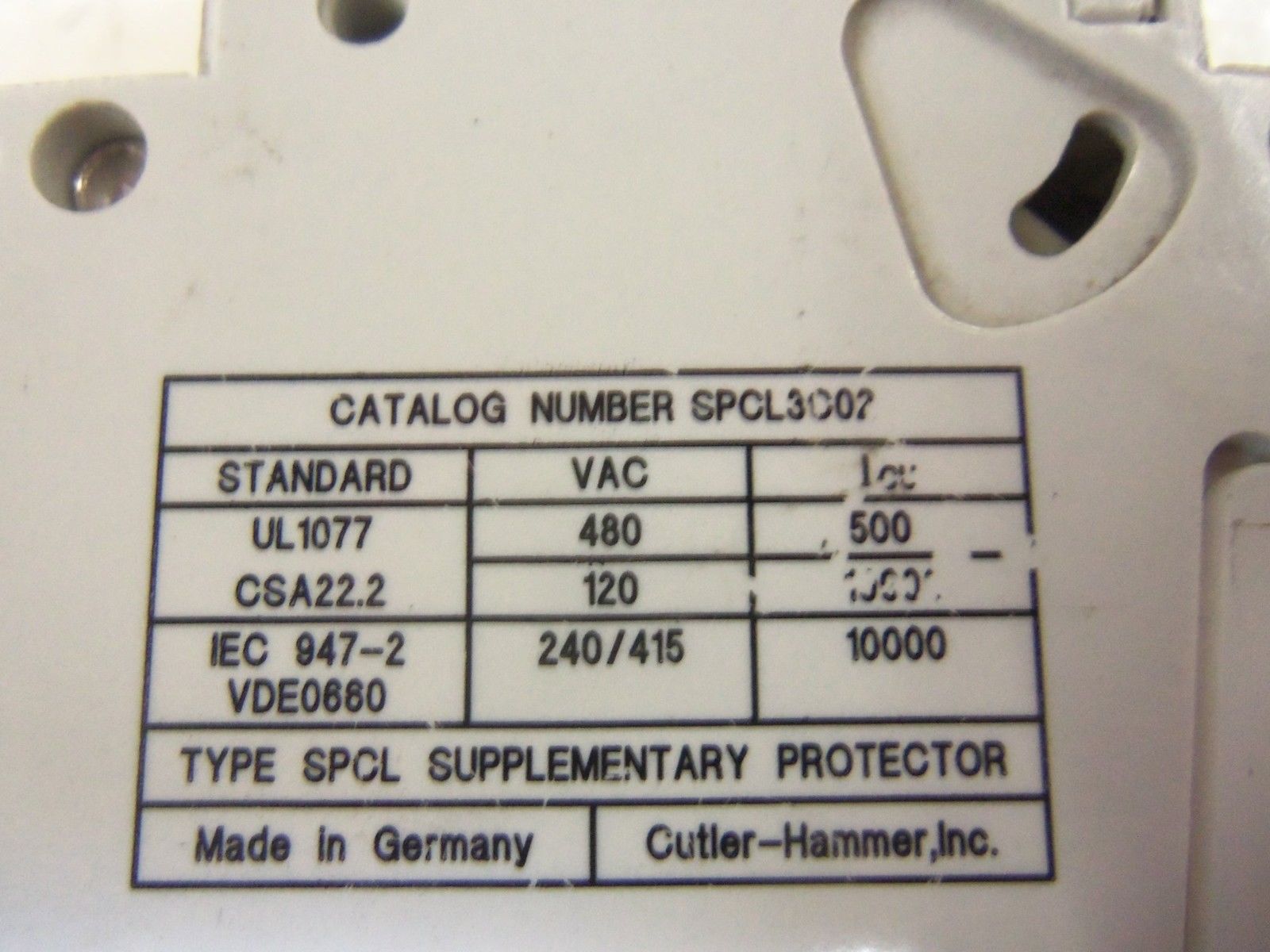 CUTLER HAMMER SPCL3C02 *USED*