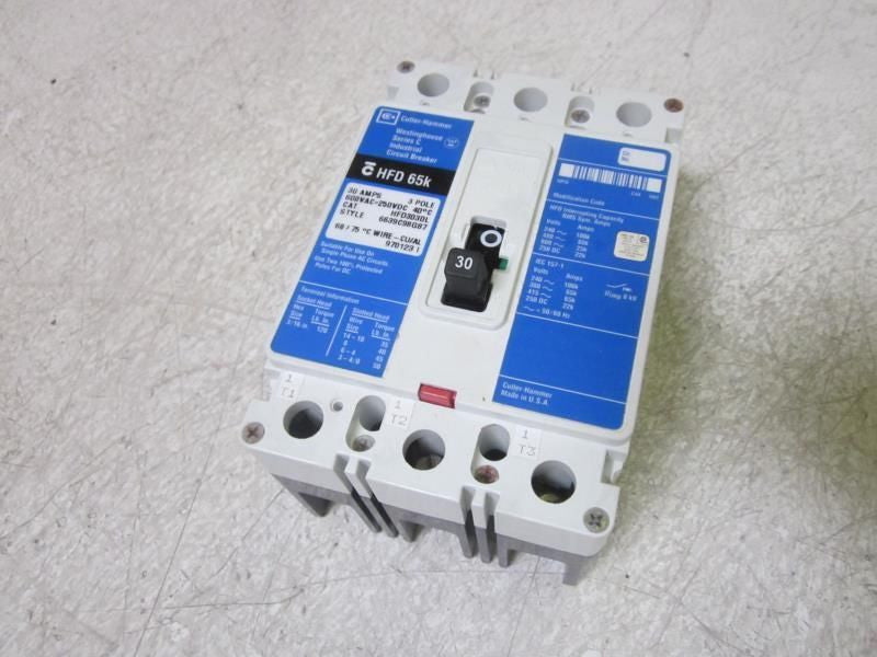 WESTINGHOUSE HFD3030L CIRCUIT BREAKER 30A *USED*