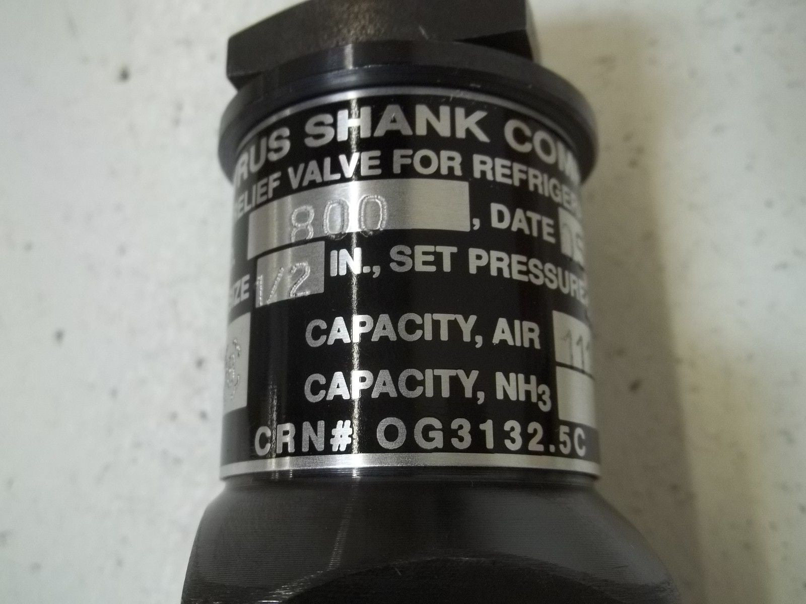 CYRUS SHANK 800 SAFETY RELIEF VALVE 225# *NEW IN BOX*