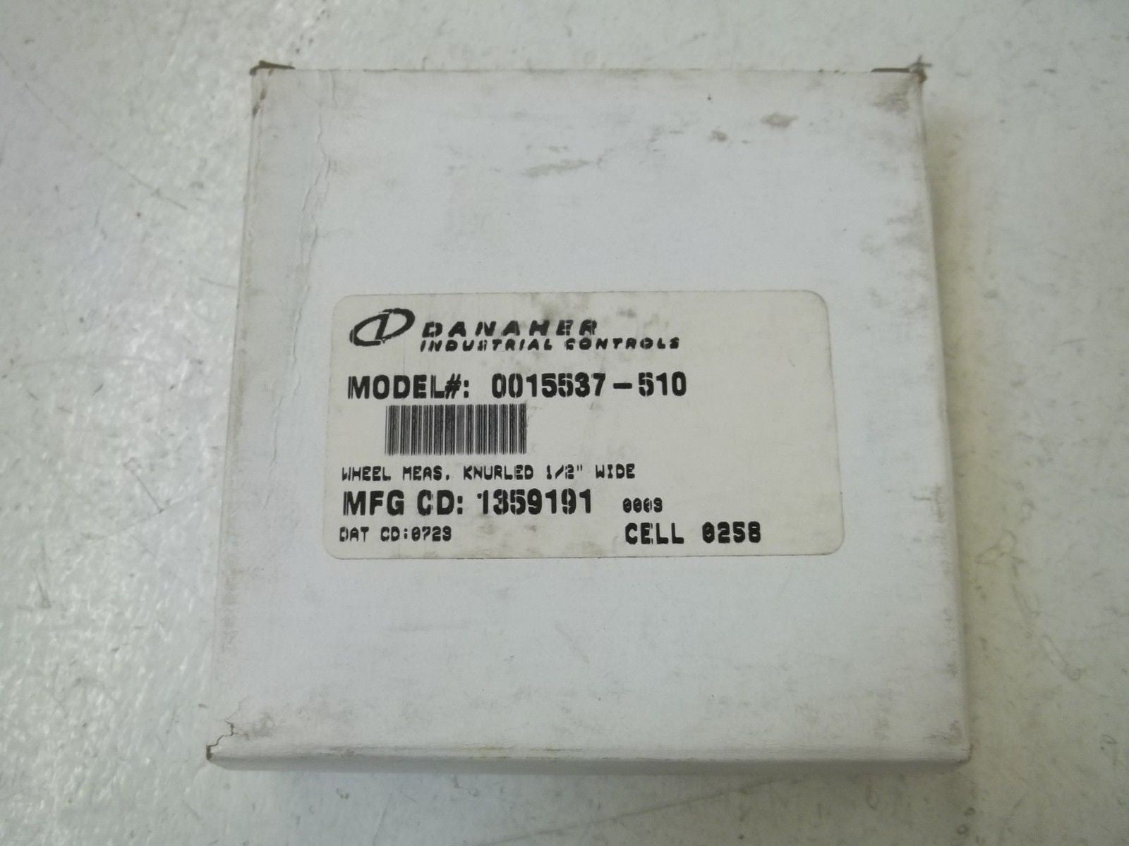 DANAHER 0015537-510 KNURLED FACE *NEW IN BOX*