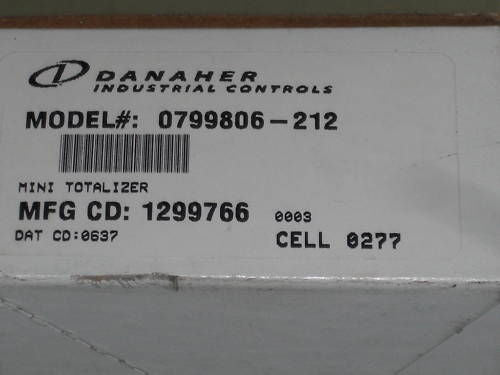 DANAHER 0799806-212 *NEW*