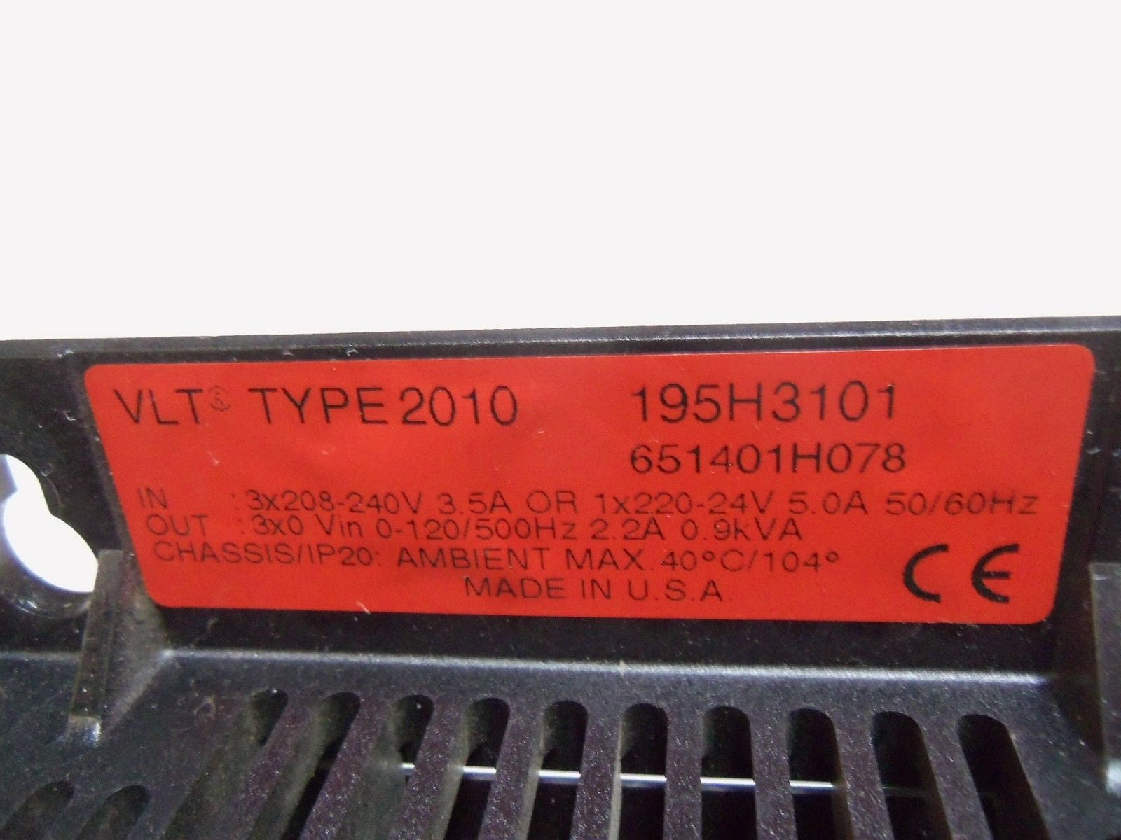 DANFOSS 195H3101 VARIABLE SPEED DRIVE *USED*