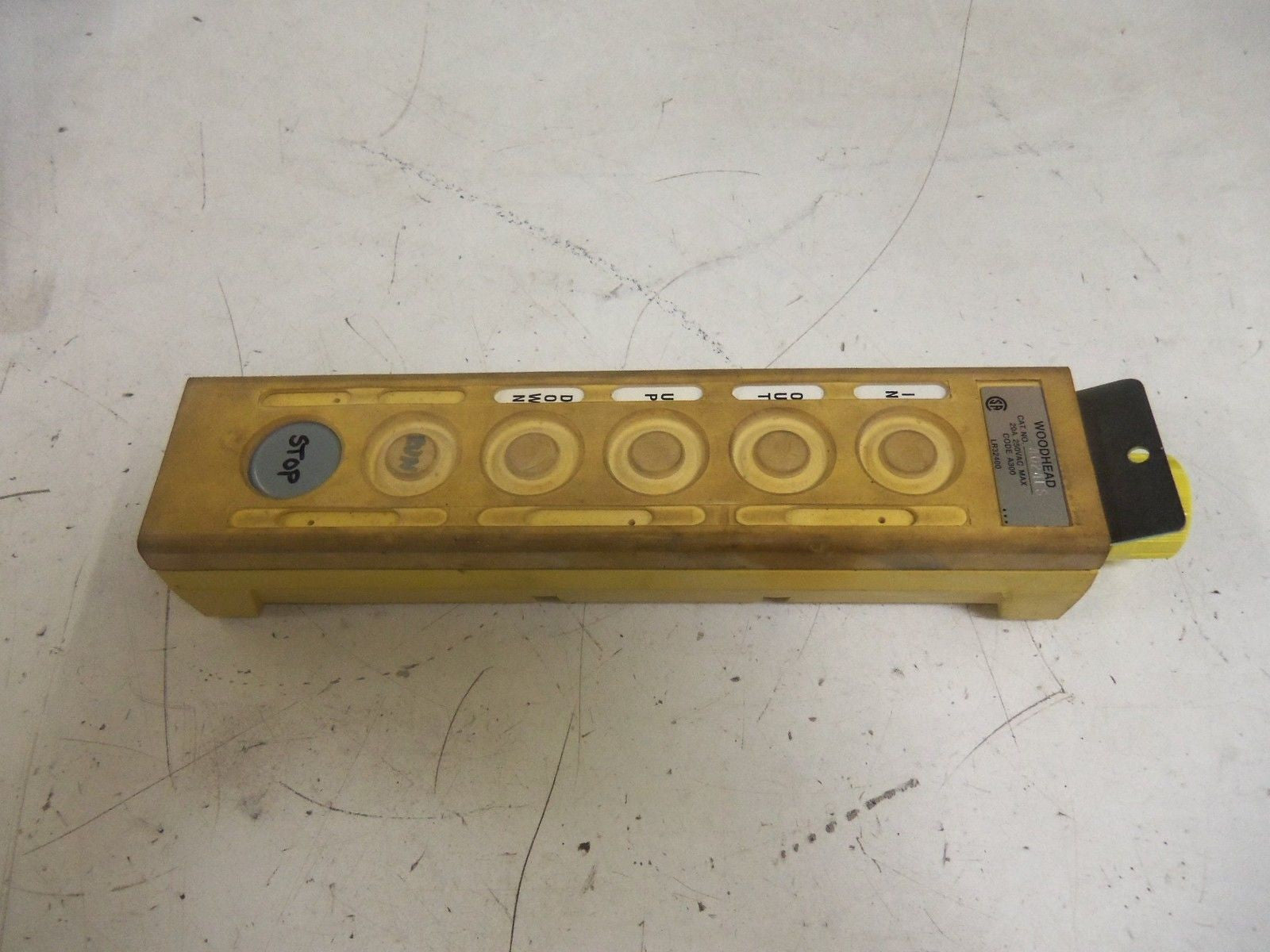DANIEL WOODHEAD 4024ES 6-PUSHBUTTON PENDANT STATION *USED*