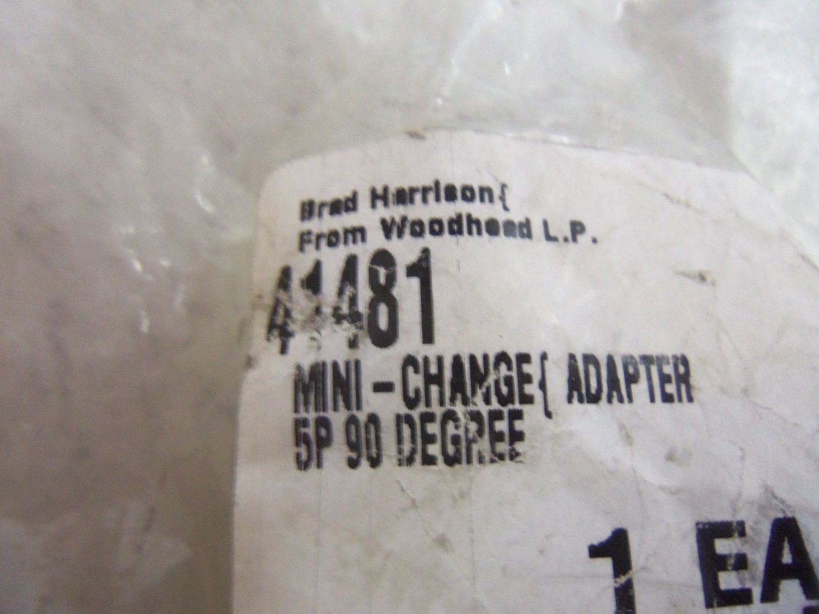 DANIEL WOODHEAD 41481 ADAPTER *NEW IN FACTORY BAG*