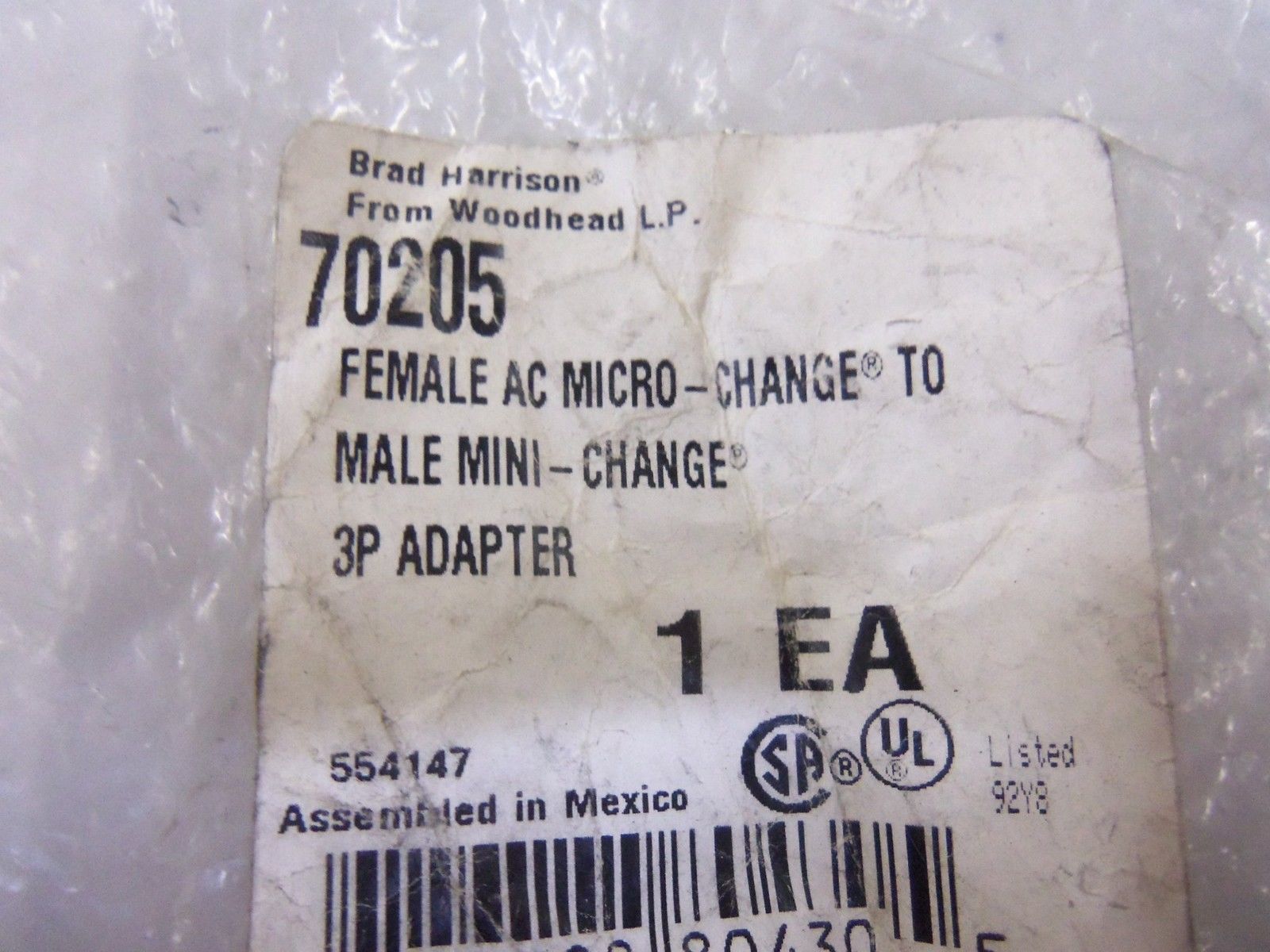 DANIEL WOODHEAD 70205 ADAPTER *NEW IN FACTORY BAG*