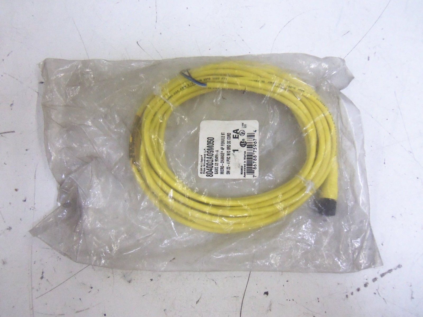 BRAD HARRISON MICRO-CHANGE 804000A09M050 CORDSET * NEW IN FACTORY BAG *