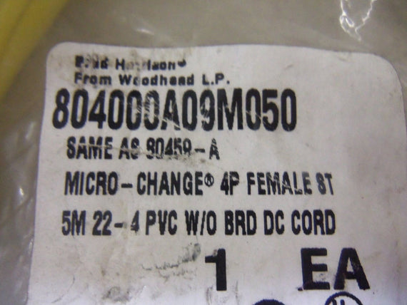 BRAD HARRISON MICRO-CHANGE 804000A09M050 CORDSET * NEW IN FACTORY BAG *