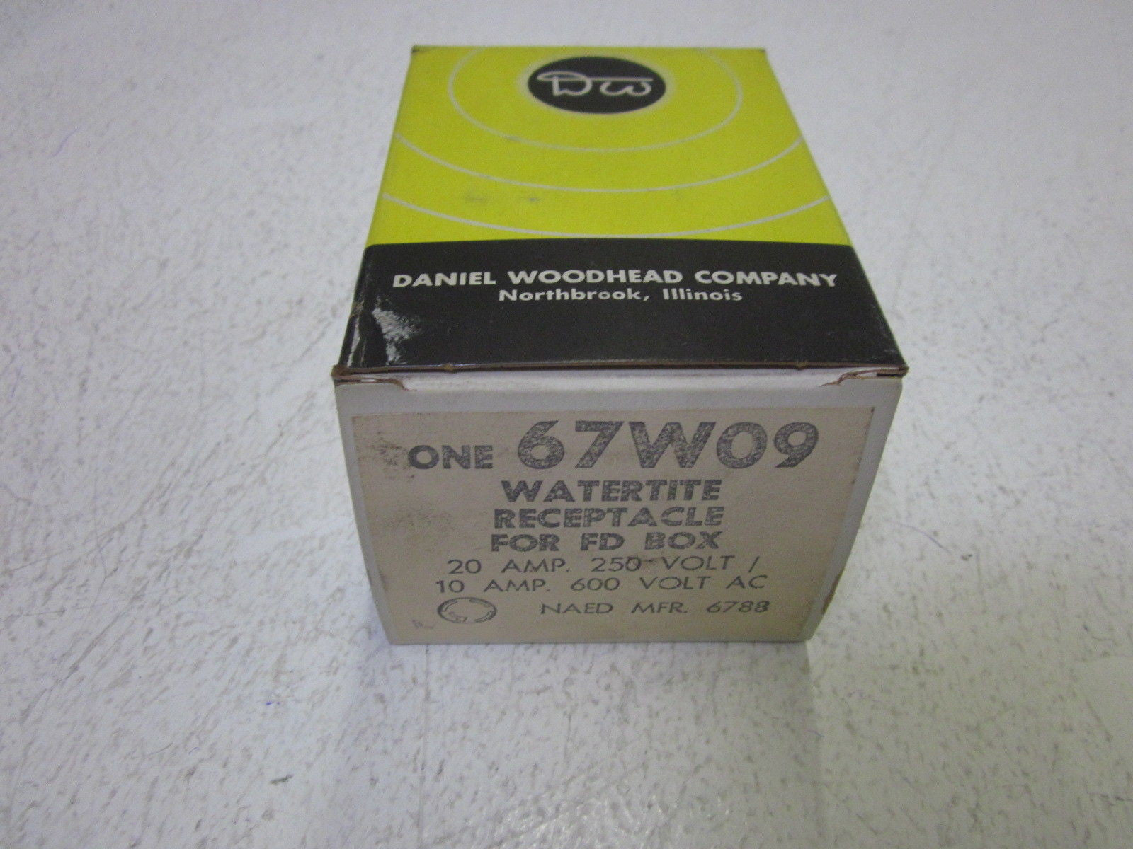 DANIEL WOODHEAD CO. 67W09 WATER RECEPTACLE 250V *NEW IN BOX*