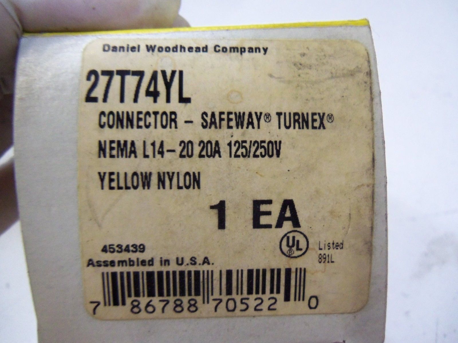 DANIEL WOODHEAD COMPANY 27T74YL *NEW IN BOX*