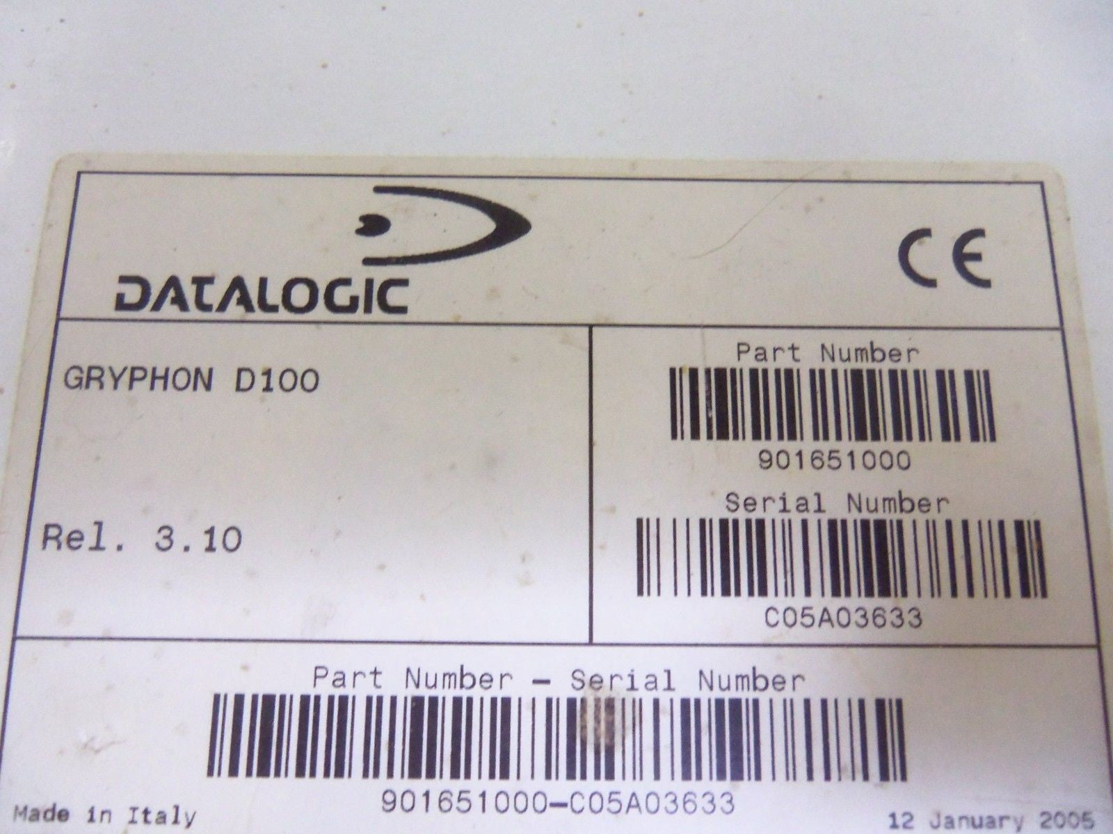 DATALOGIC GRYPHON D100 901651000 BAR CODE SCANNER HAND HELD *NEW IN BOX*