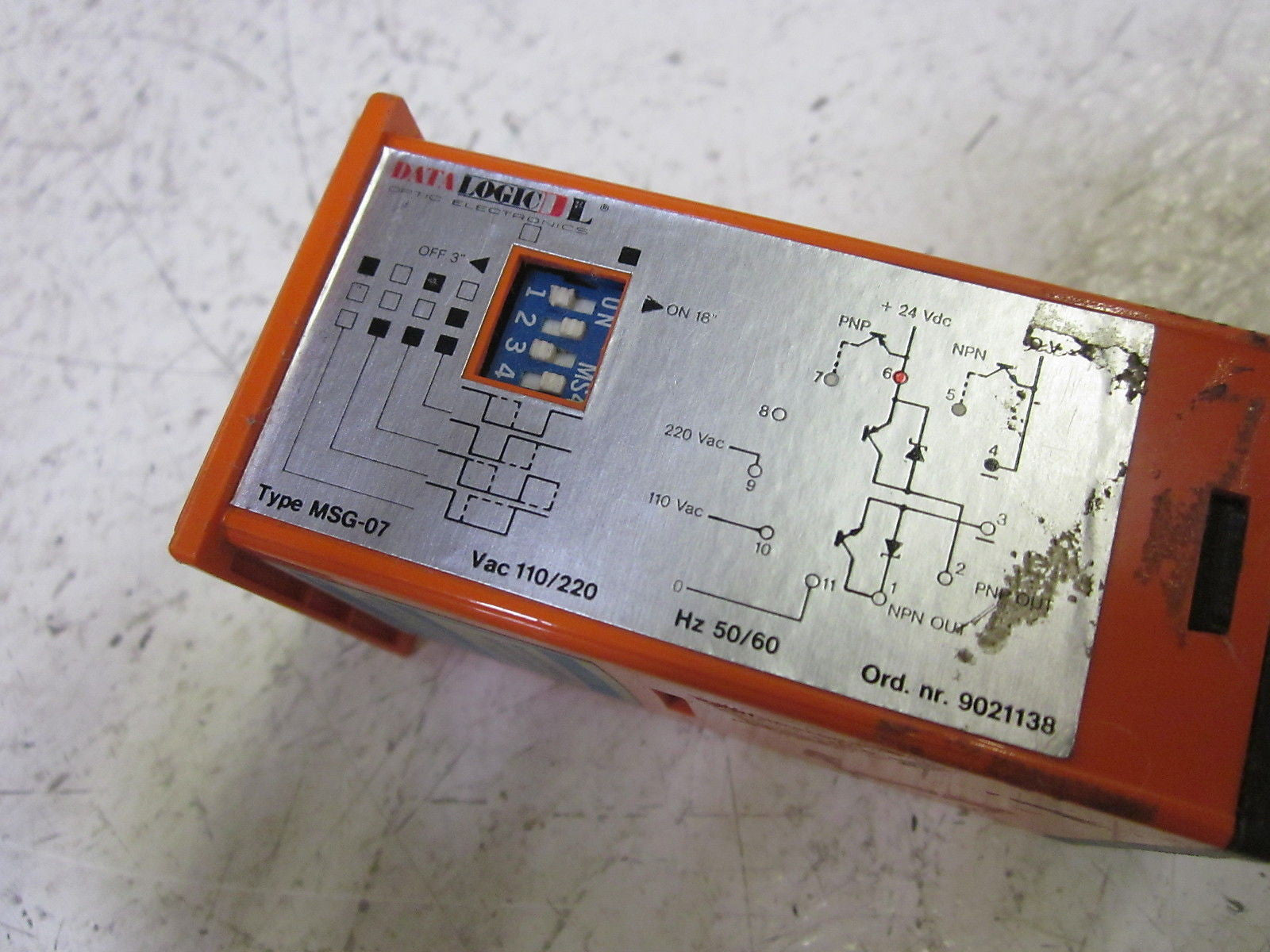 DATALOGIC MSG-07 RELAY 110/220VAC *USED*