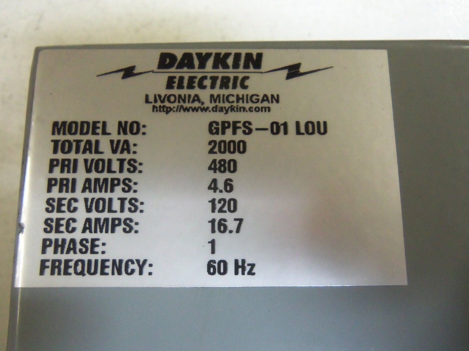 DAYKIN GPFS-01LOU *NEW NO BOX*