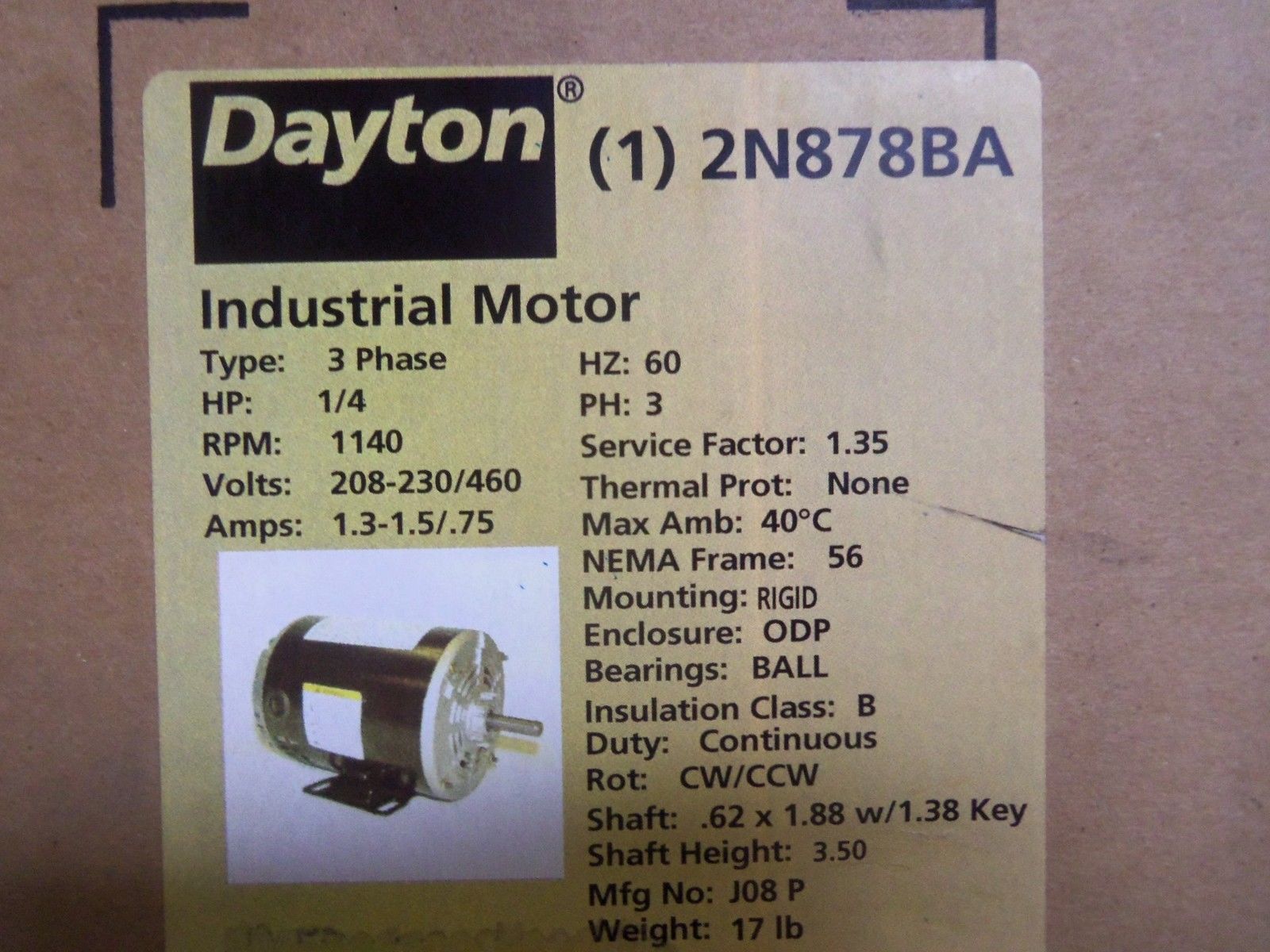 DAYTON 2N878BA *NEW IN BOX*