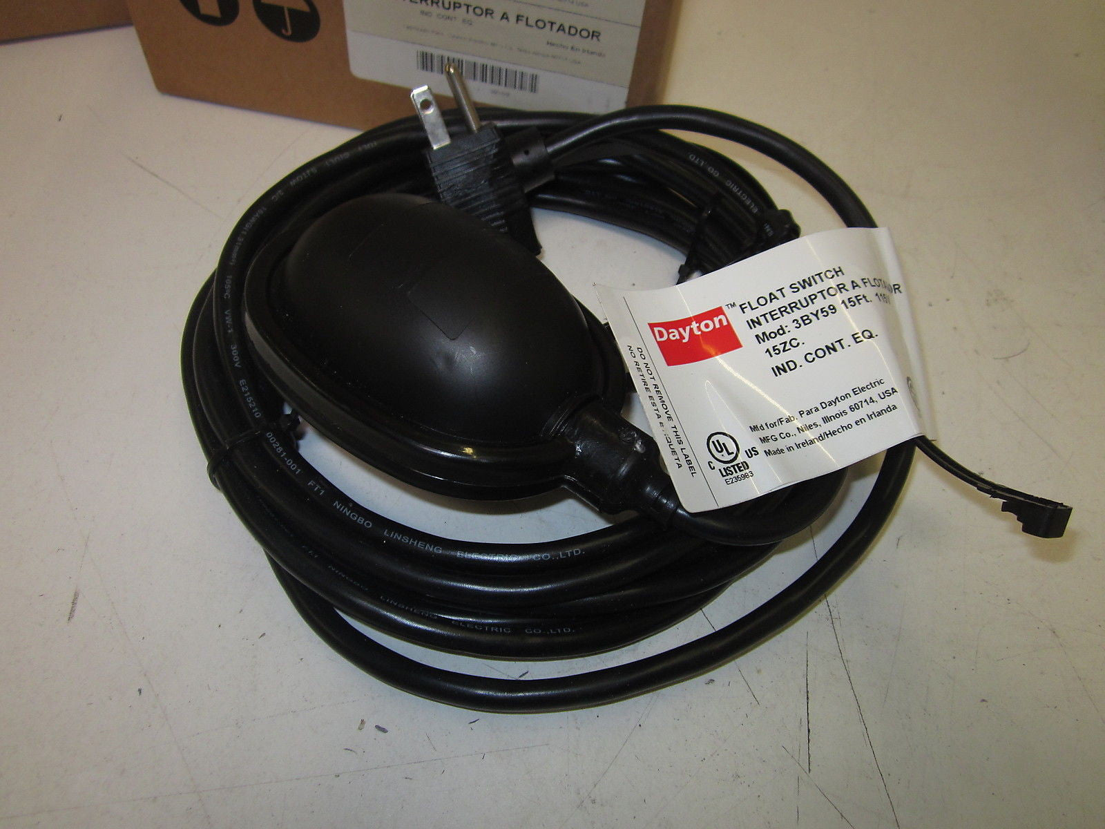 DAYTON 3BY59 FLOAT SWITCH *NEW IN BOX*