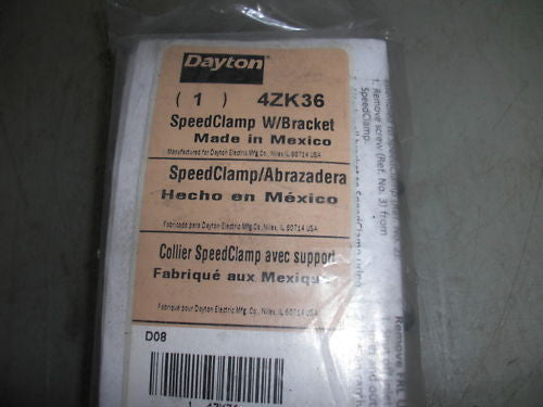 DAYTON 4ZK36 SPEED CLAMP WITH BRACKET *NEW IN FACTORY BAG*