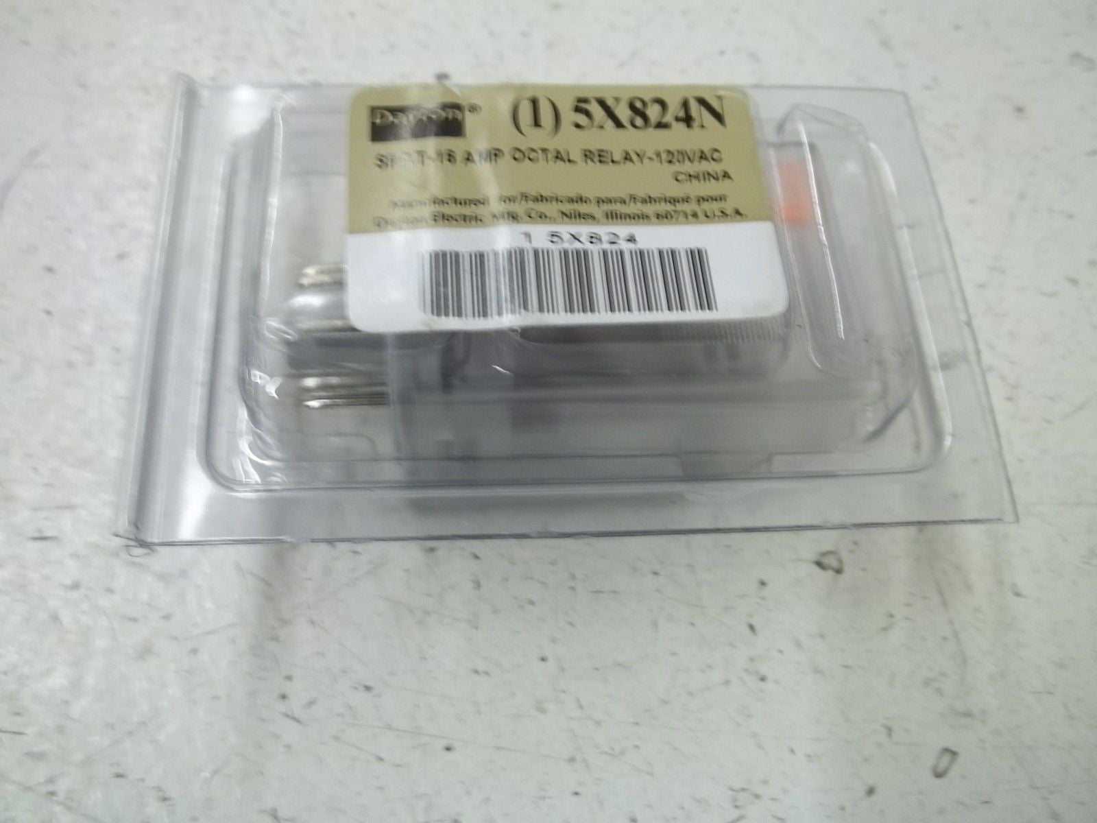 DAYTON 5X284N  SPDT-16AMP OCTAL RELAY-120VAC *ORIGINAL PACKAGE*