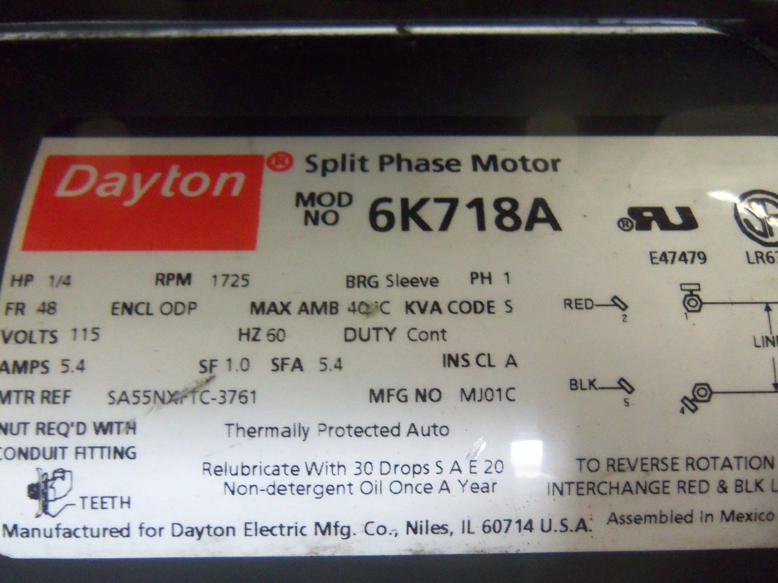 DAYTON 6K718A *USED*