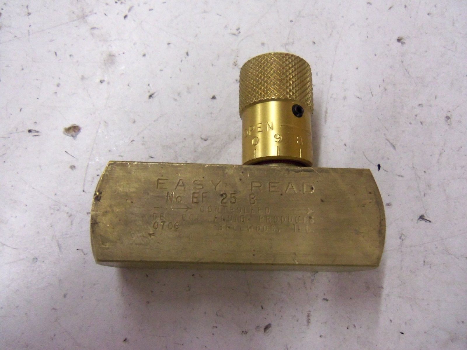 DELTROL EF25B BRASS FLOW CONTROL VALVE *USED*