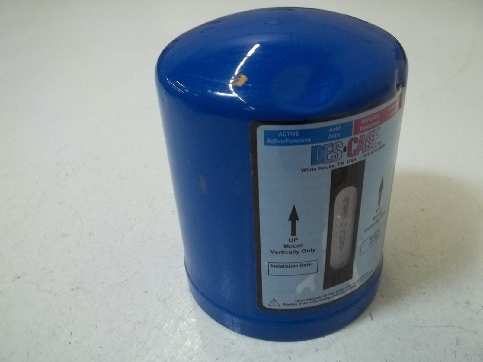 DES-CASE DC-DS6 DISPOSABLE STEEL BREATHER  *USED*