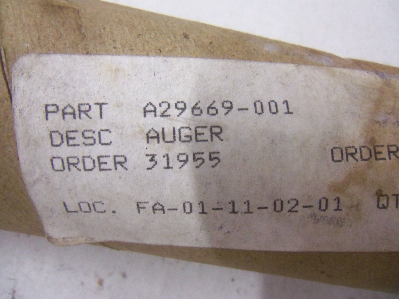 DESC AUGER A29669-001 *USED*