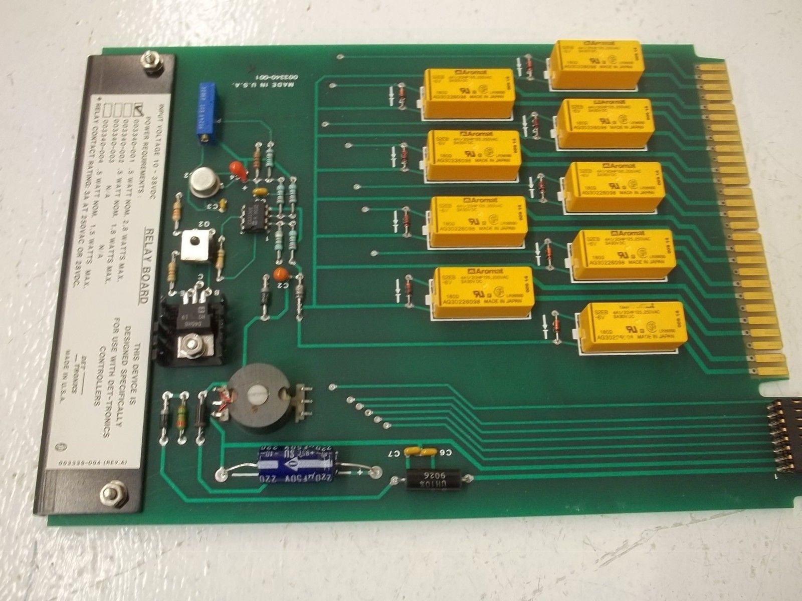 DET-TRONICS 003340-001 RELAY BOARD *NEW NO BOX*