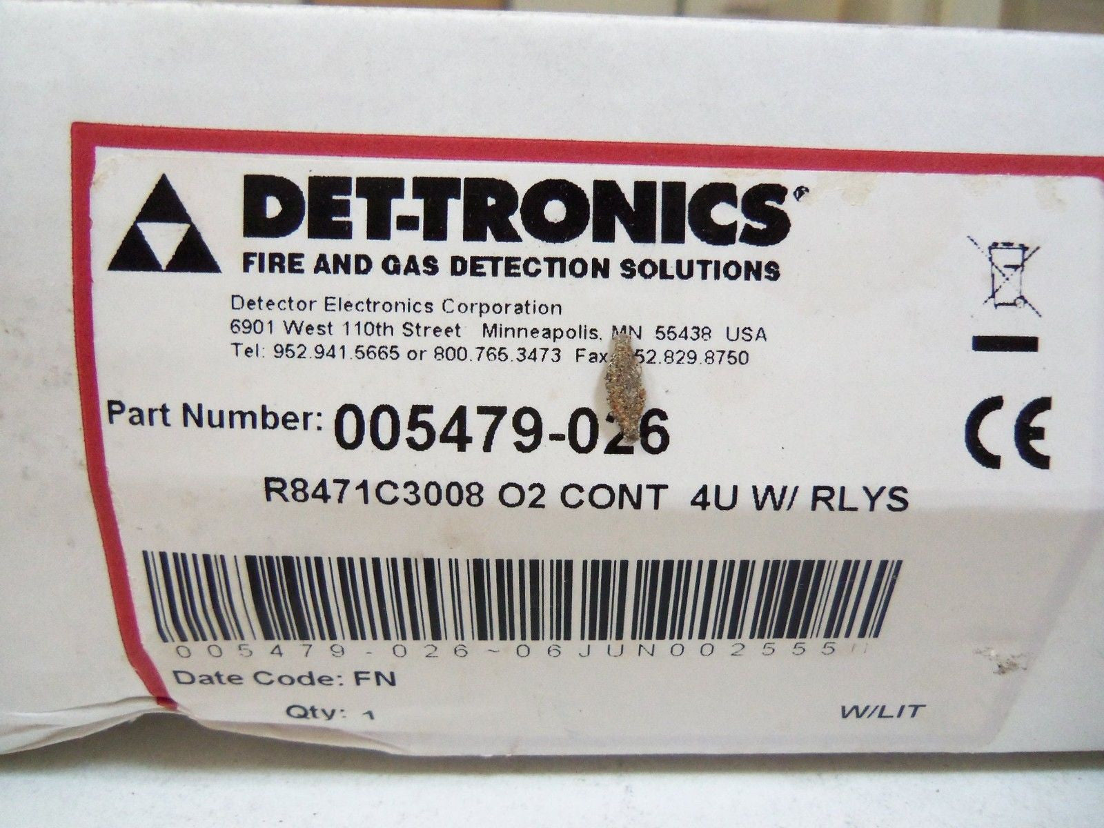 DET-TRONICS GAS CONTROLLER 005479-026 *NEW IN BOX*