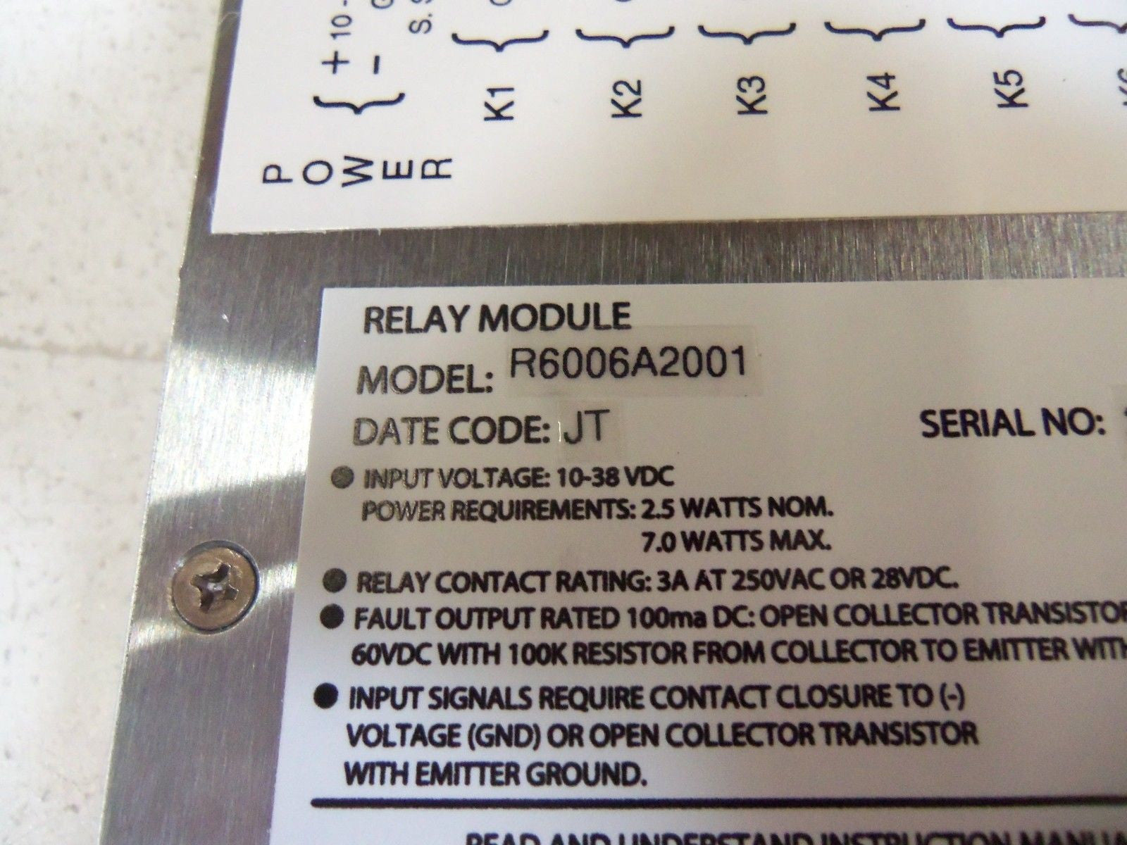 DET-TRONICS RELAY OUTPUT MODULE R6006A2001 *NEW IN BOX*