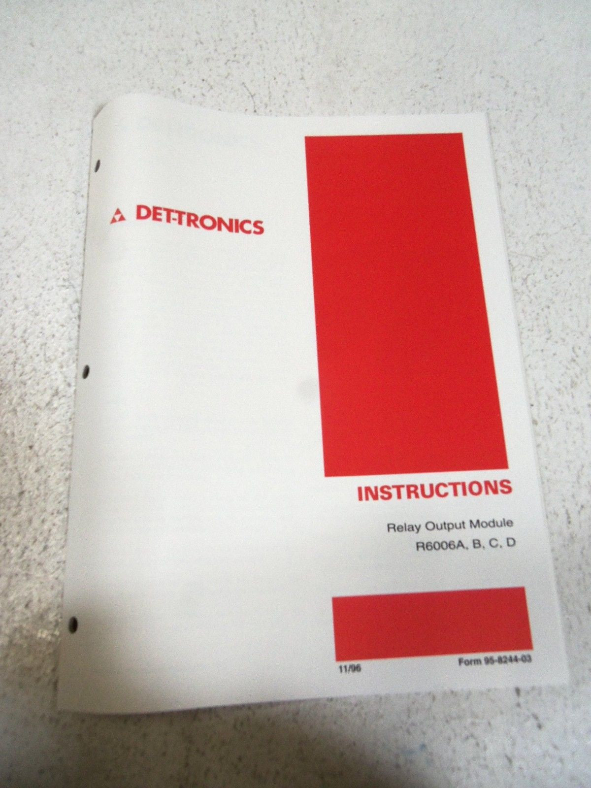 DET-TRONICS RELAY OUTPUT MODULE R6006A2001 *NEW IN BOX*