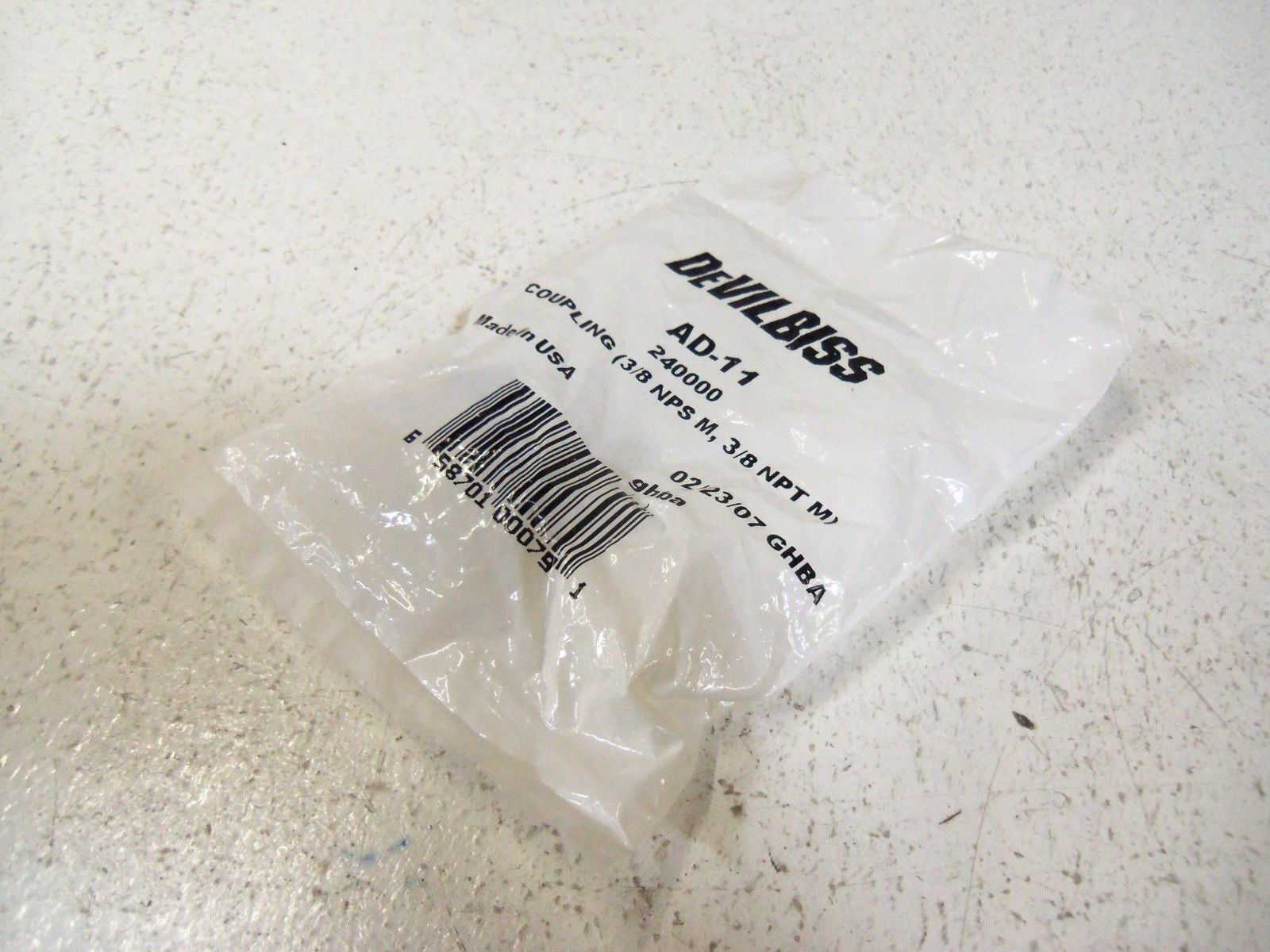 DEVILBISS COUPLING AD-11 *NEW IN FACTORY BAG*